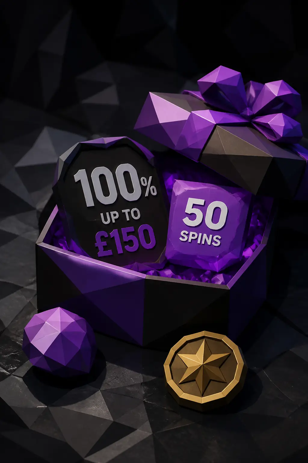 Kachingo Casino Bonus – 100% up to £150 + 50 Spins visual guide for Kachingo
